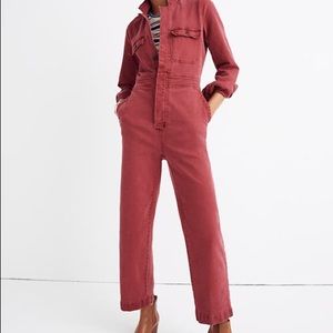 Madewell Garment Dyed Denim Slim Coverall Jumpsuit
